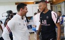 Kylian Mbappé y Messi ya con los colores del PSG. FOTO: @ k.mbappe