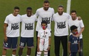 Los refuerzos del PSG hicieron su presentación en el Parque de los Príncipes. (TW: @PSG_Inside)