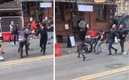 Violencia afuera del Old Trafford, hooligans la desatan. (Foto: captura de pantalla)