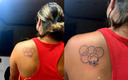 Danielle O'Toole se tatuó un diseño semejante a los aros olímpicos FOTO: @oh_tooly