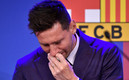 Messi no aguantó las lágrimas en el Nou Camp. (FOTO: AFP)