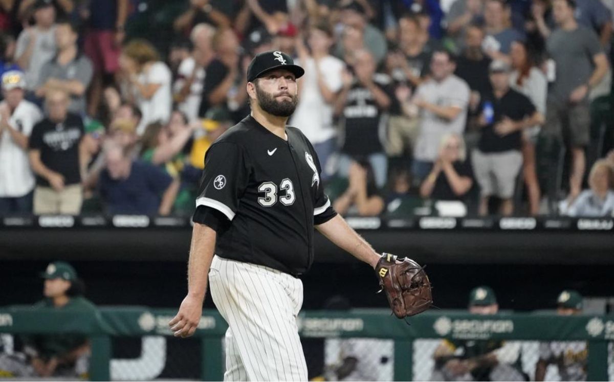 Lance Lynn lanzó 4.0 entradas de una carrera antes de ser expulsado. (AP)