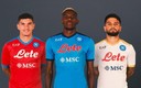 Las tres equipaciones el Napoli esta temporada. (Foto: @sscnapoli)