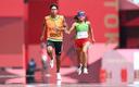 Diana Corza y su guía Jorge Gaspar avanzan a la final de los 400 metros. Foto: COPAME