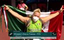 Rosa María Guerrero se colgó el Bronce en lanzamiento de disco F55 en Tokio 2020 (Twitter @COPAME)