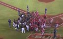 Leones de Yucatán y Diablos Rojos del México tuvieron un conato de pelea (Twitter @LigaMexBeis)