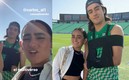 Así fue el reencuentro entre Acevedo y Alexa. FOTO: @ClubSantos