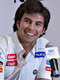 Checo en el anuncio de su llegada a la F1.