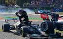 Hamilton y Verstappen quedaron fuera de la carrera. (FOTO: AFP)