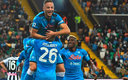 Amir Rrahmani marcó el golazo del Napoli ante Udinese a balón parado. (TW @SSCNapoliES)