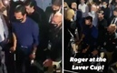 Federer aparece en muletas en evento. (Foto: Captura de pantalla)