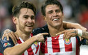Jesús Angulo y Cristian Calderón, dos de los tres que llegaron a Chivas del Necaxa. (Mexsport)