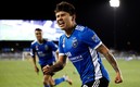 Chofis López celebrando gol con Earthquakes ante Real Salt Lake. Foto: Reuters