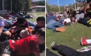 Padres de familia intentaron calmar a los menores | Captura
