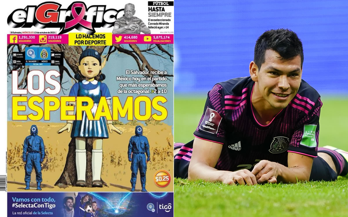 La amenazante portada en El Salvador para la visita de México. (El Gráfico | Imago7)