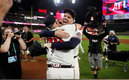 La celebració del boleto a  la Serie de Campeonato de la Liga Nacional, (EFE)