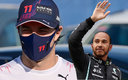 Checo Pérez terminó tercero en Turquía, rebasando a Lewis Hamilton en la carrera. (AFP | Reuters)