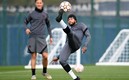 Neymar participó en una parte del entrenamiento con el PSG