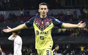 Álvaro Fidalgo marcó el primer gol del América contra Santos. (AFP)