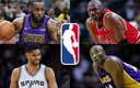 LeBron, Jordan, Duncan y Kobe figuran en el Equipo Ideal. (AP)