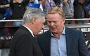 Ancelotti y Koeman en el último Clásico que dirigió el técnico neerlandés. (Foto: AFP)