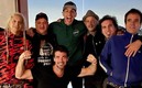 Nahuel Guzmán con integrantes de los Auténticos Decadentes.  Foto Twitter Moska Lorenzo