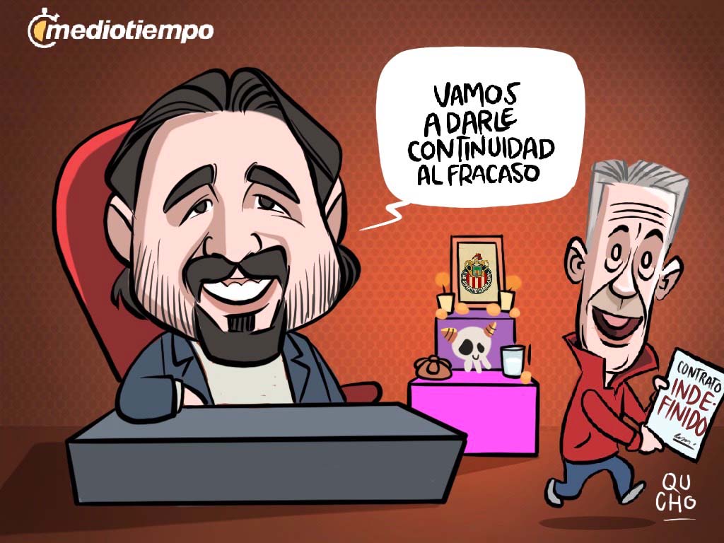 Chivas renueva al fracaso de Peláez. Cartón Qucho