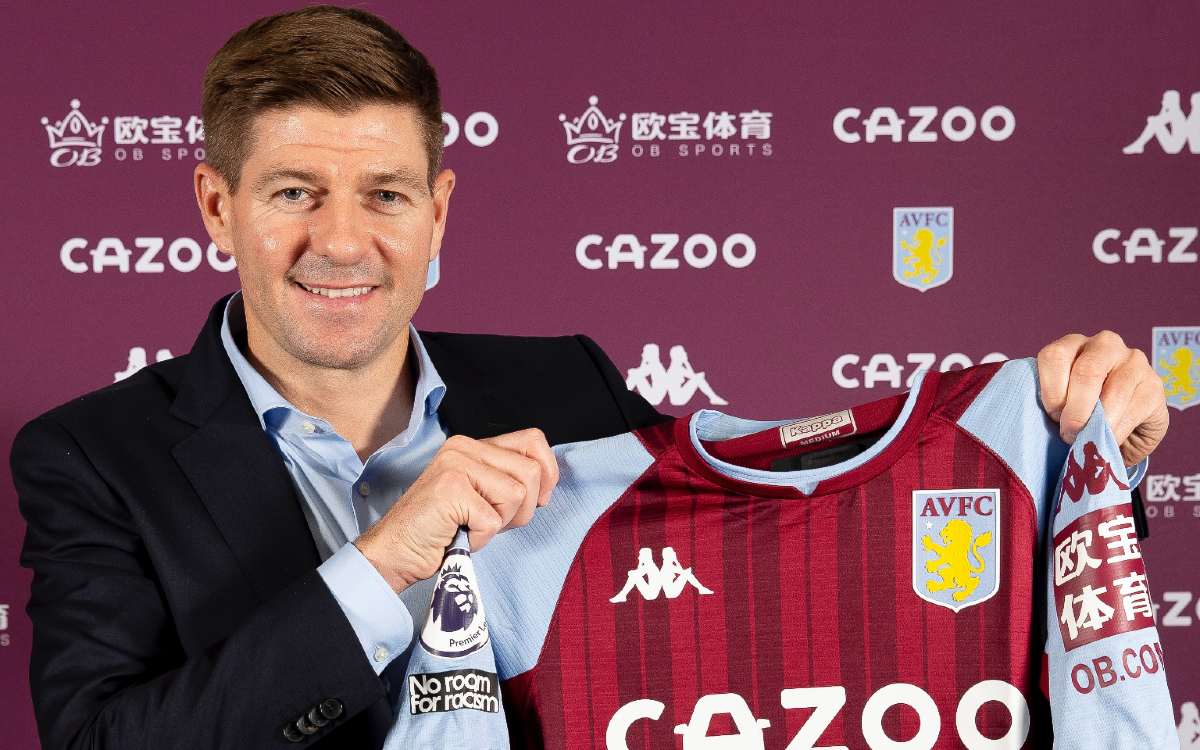 HWC Trading FR A4 Steven Gerrard Aston Villa Manager Cadeaux imprimés