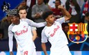 Karim Adeyemi juega con el RB Salzburg de Austria. (Reuters)