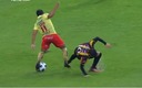 Baltazar, jugador de UDG, sufrió una grave lesión (Twitter AztecaDeportes)