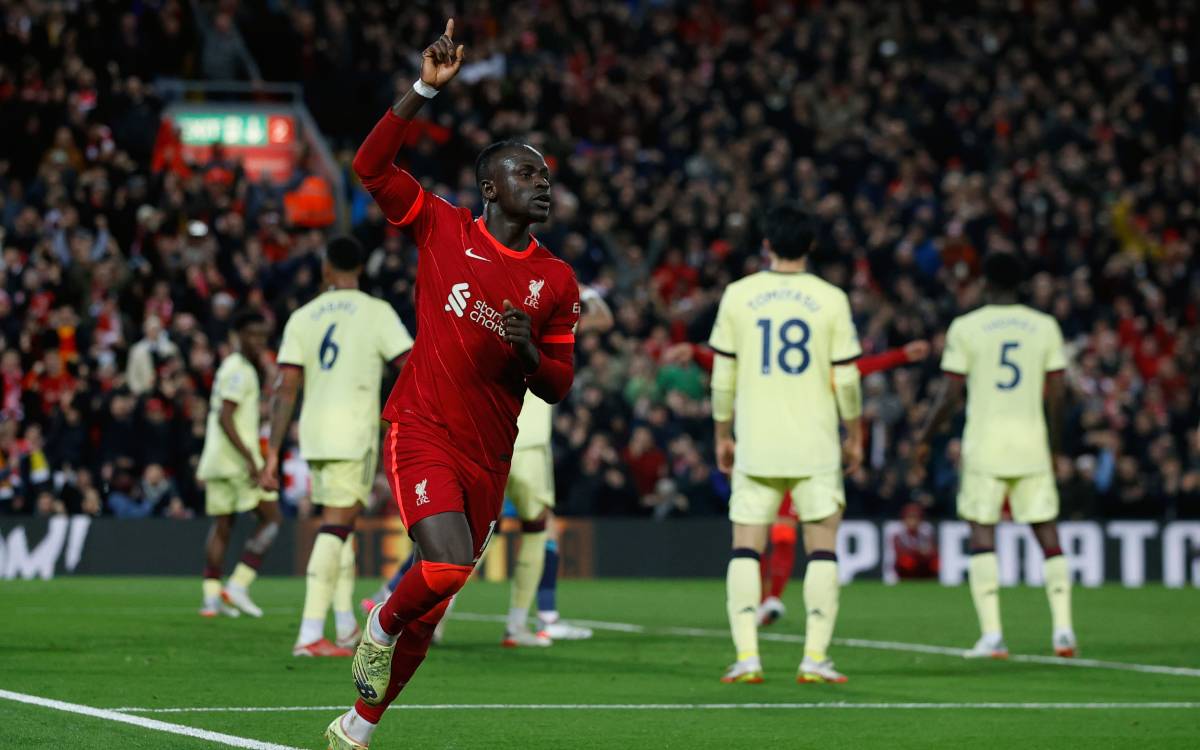 Sadio Mané celebra el primero gol del partido (Reuters)