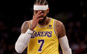 Carmelo Anthony regresó ovacionado a Nueva York pese a ser rival. (AFP)