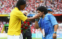 Ronaldinho confesó que siempre vio a Maradona como su ídolo. (Foto: Especial)