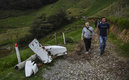 Helio Neto observó restos del fuselaje del avión | AFP