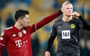 Lewandowski y Haaland serán piezas claves para sus clubes en el clásico. FOTOS: Reuters.