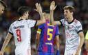 Thomas Müller y Lewandowski celebran el triunfo ante Barcelona (Reuters)