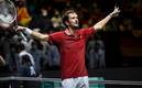 El triunfo de Daniil Medvedev impulsó a Rusia hacia la final de la Copa Davis (Foto AFP)