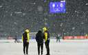 Bérgamo, Italia, registró una fuerte nevada antes del Atalanta vs Villarreal (AFP)