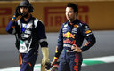 Checo Pérez abandonó en Arabia, la penúltima carrera de la F1. (AFP)