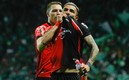 El Hueso Reyes celebró efusivo su tanto en la final ante León. FOTO: Imago7.