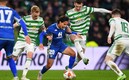Lainez no pudo terminar el duelo ante el Celtic. FOTO: AFP.
