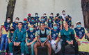 Óscar Jiménez, Fernando Tapia y Pedro Aquino convivieron con los integrantes (Twitter @ClubAmerica)