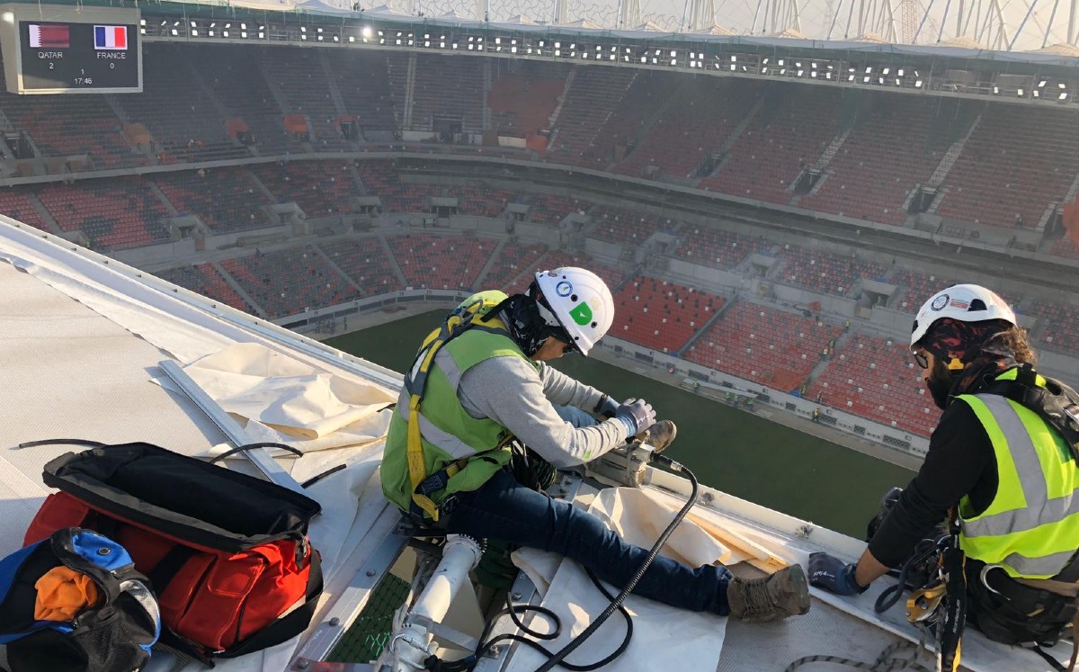 La firma mexicano colaboró con la cubierta del estadio, que es mixta. FOTO: Dunn