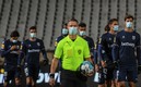 El equipo Belenenses jugó con muchos suplentes por casos de covid-19. Foto: AFP
