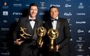 Lewandowski y Mbappé durante los Globe Soccer Award. (FOTO: AFP)