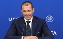 Ceferin en una conferencia de prensa. (Reuters)