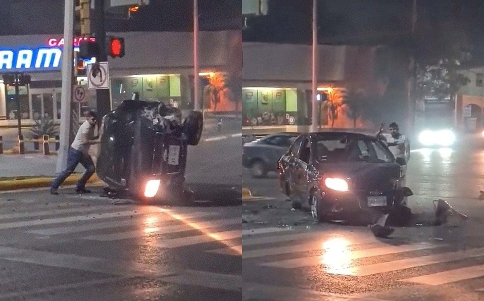 El joven se accidentó en avenida Las Puentes. (FOTO: Captura)