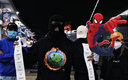 Lucky Masked pagó dos salas de cine para que jóvenes vieran Spider-Man. (IG @LuckyMasked)