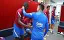 Xavi y Dembélé. (FCB)