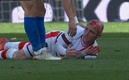 El jugador del Rayo Vallecano no dejaba de sangrar. (Foto: captura de pantalla)